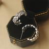 Cute Female White Zircon Stone Stud Earrings Vintage Silver Color Wedding Jewelry For Women