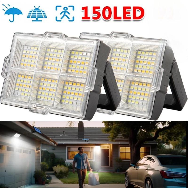 Super Bright Solar Work Light LED Portable Flood Lights with Stand 4Modes Waterproof Rechargeable Outdoor Lamp for Job Site Camping