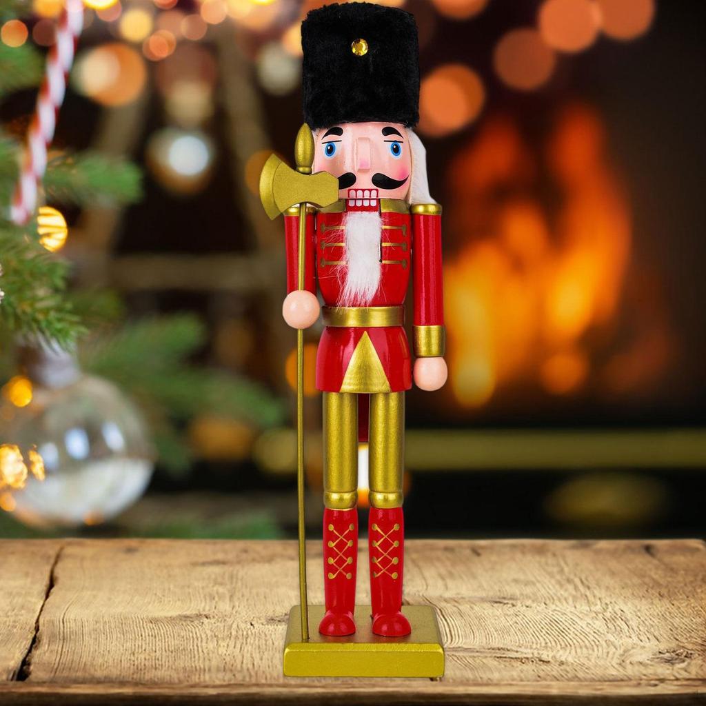 Christmas Nutcracker Figurine Decor Arts Crafts Decorative Statue Tabletop Ornament for