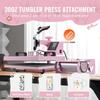 Heat Press Machine 15x15 In 8 In 1 with 30oz Tumbler Press T-Shirts Pink