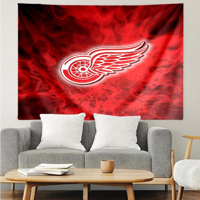 1PC Red Wings Logo Tapestry Accessories Playroom Tapestry, for Bedroom,Livingroom, dormitory Room Wall Decor Fan Birthday Gifts