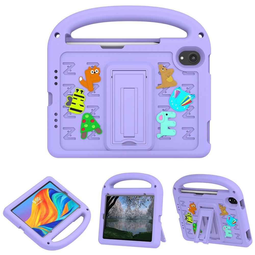 For Apple iPad mini 6 7 2021 2024 A17 Pro A2567 A2568 A2993 A2995 A2996 Case Kids Safe Cartoon Letter Portable EVA Foam Shockproof Stand Tablet Cover