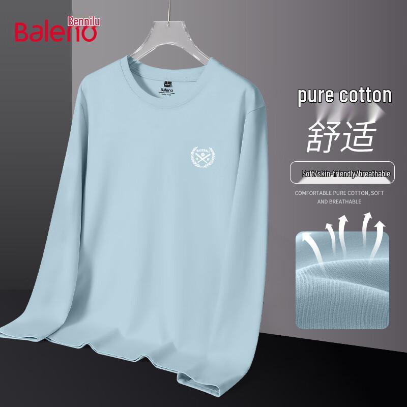 Baleno Men's Cotton Long Sleeve Crew Neck T-Shirt