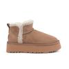 Oz Ugg Wear Adult Eskimo Platform Mini Boots Brown