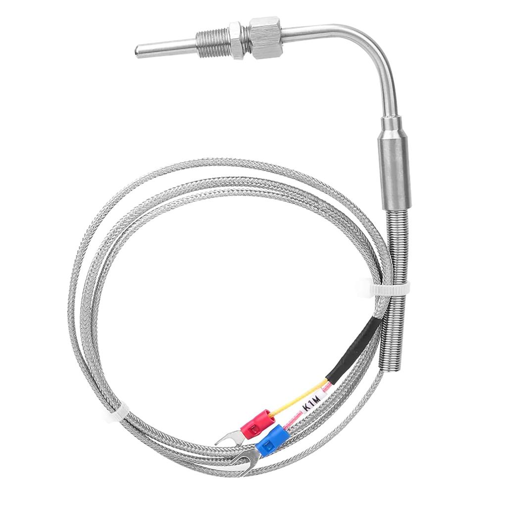 K Type Grounded Thermocouple Temperature Sensor, Stainless Steel Temperature Sensor Probe, NPT 1/8 inch Thread with 1m Cable for PID Temperature