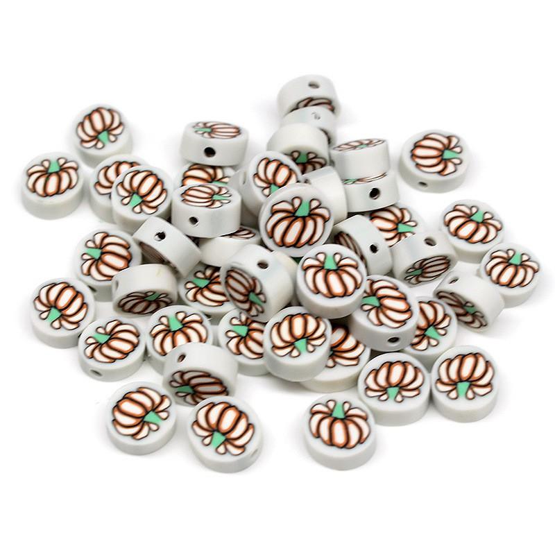 Halloween Polymer Clay Beads Spooky Skull Pumpkin Ghost Spacer DIY Jewelry Making 10mm 1000pcs
