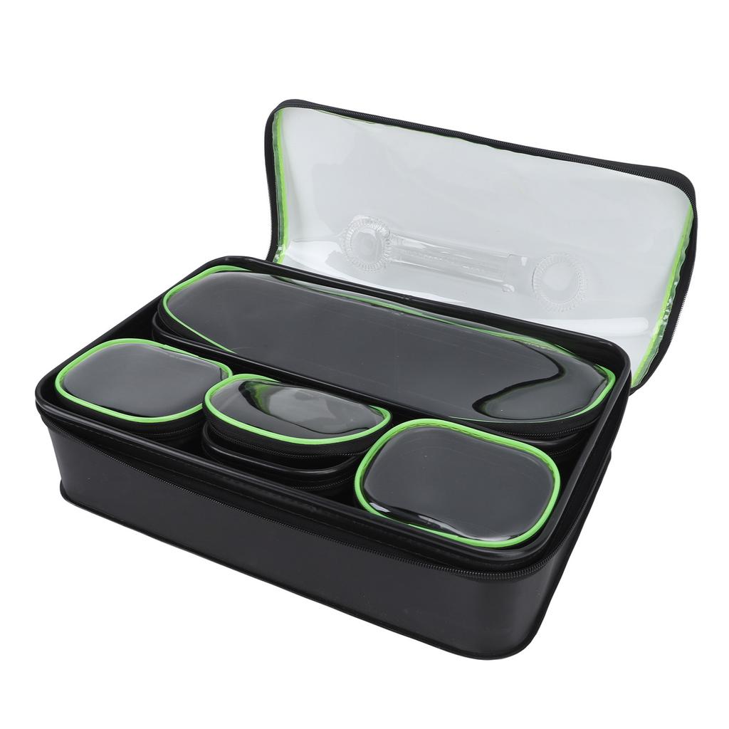 5Pcs Thickened EVA Fishing Tool Pouch Waterproof Fishing Tackle Box Wear Resistant Large Capacity Lightweight Storage