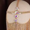 Mysterious Rhinestone Tassel Masquerade Eye Mask for Halloween Party
