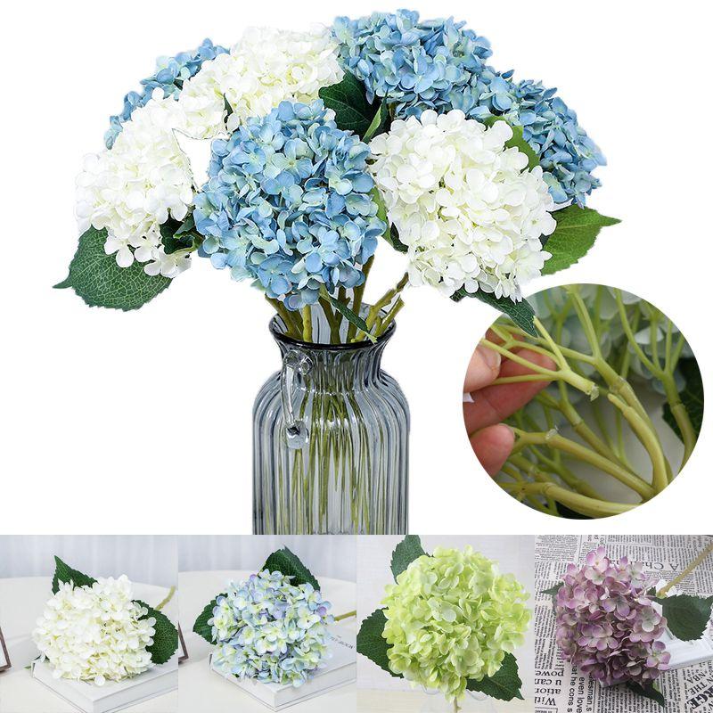 Stunning 55cm Artificial Silk Hydrangea Bouquet Perfect For Wedding And Home Decor