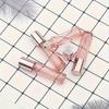 2pcs 10ml/0.34oz  Glass Roll On Bottle Pink Roller Bottle Essential Oil Lip Gloss Refillable Tube Empty Jar Glass Perfume Bottle