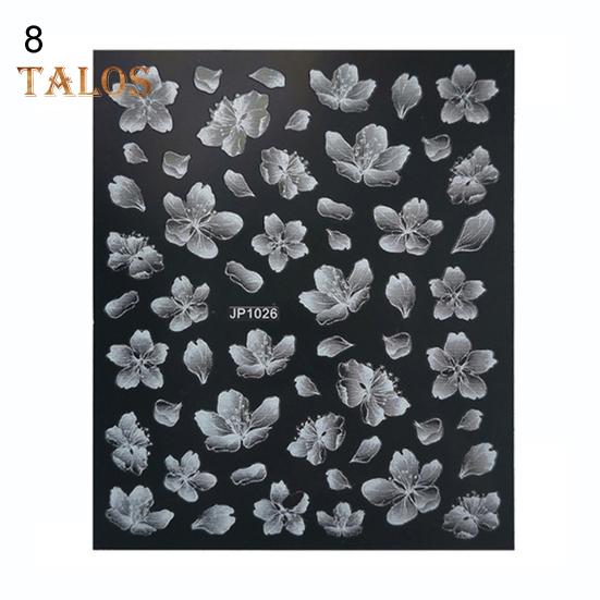 Nail Art Sticker Butterfly Moon Engraved Design Beauty Paper Multi-shaped Fingernails Decor for Professional Use