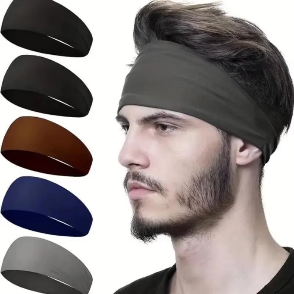Wide Band Sports Headband Sweat Absorbent Workout Headband New Yoga Headband Workout Accessories