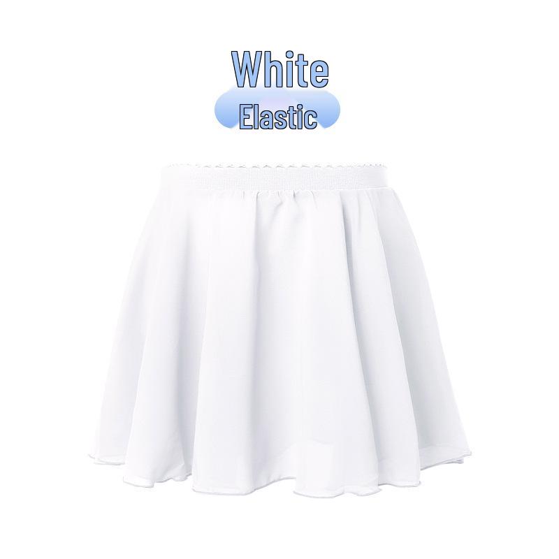 Mädchen Chiffon Elastischer Tanzrock – Leichte Übungskleidung