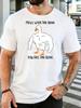 Cartoon Muscular Goose Slogan Graphic Unisexs Breathable Tee Short Sleeve Casual Viral Meme Loose Fit Daily Street Fashion Tshirt