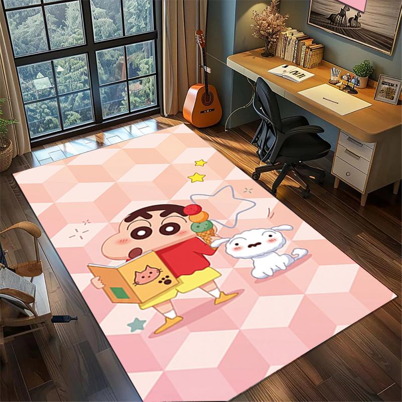 Crayon Shin-chan Living Room Rug Large Area Non Slip Washable Floor Mat Bedroom Decor