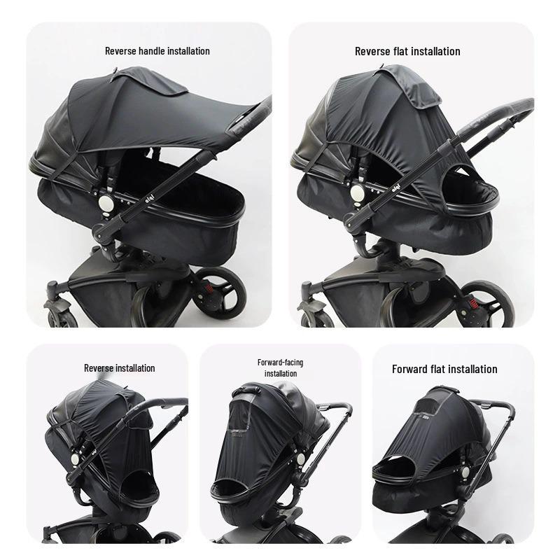 Universal Two-Way Baby Stroller Sunshade with UV Protection and Heat Insulation