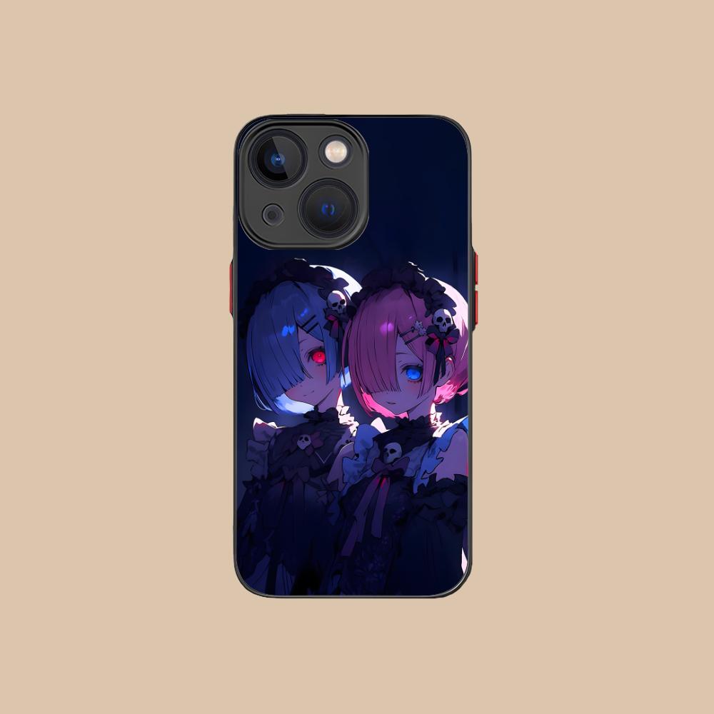 ReZero Rem Ram Silicone Mobile Phone Case for iPhone 17 16 15 14 13 12 11 X XR XS Air Pro Max Plus Mini Colorful Cover