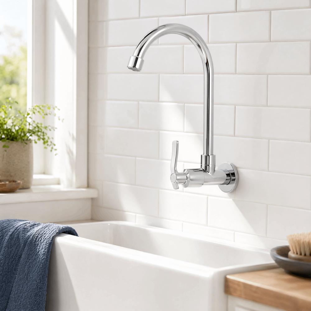 Single Cold Water Faucet G1/2in Connection Water Tap Durable Faucet Tap Laundry Room