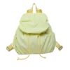 Pleated Nylon Backpack Solid Color Sports Shoulders Bag Casual Drawstring Backpack  College
