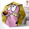 1pc Courage the Cowardly Dog Automatic Open/Close Folding Umbrella, Windproof 8-Rib Construction, Lightweight Travel Umbrella for Women/Men 20