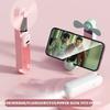 New Handheld Electric Fan USB Desktop Fan with LED Light Portable Mini Small Fan Mobile Phone Charging Bank Phone Stand Students