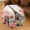 1PC Eiffel Tower, Cherry Blossoms Umbrella-8-Rib Reinforced, Automatic Open, Lightweight & Durable, Cute Fashion Accessory for Outdoor, Beach, or Casu
