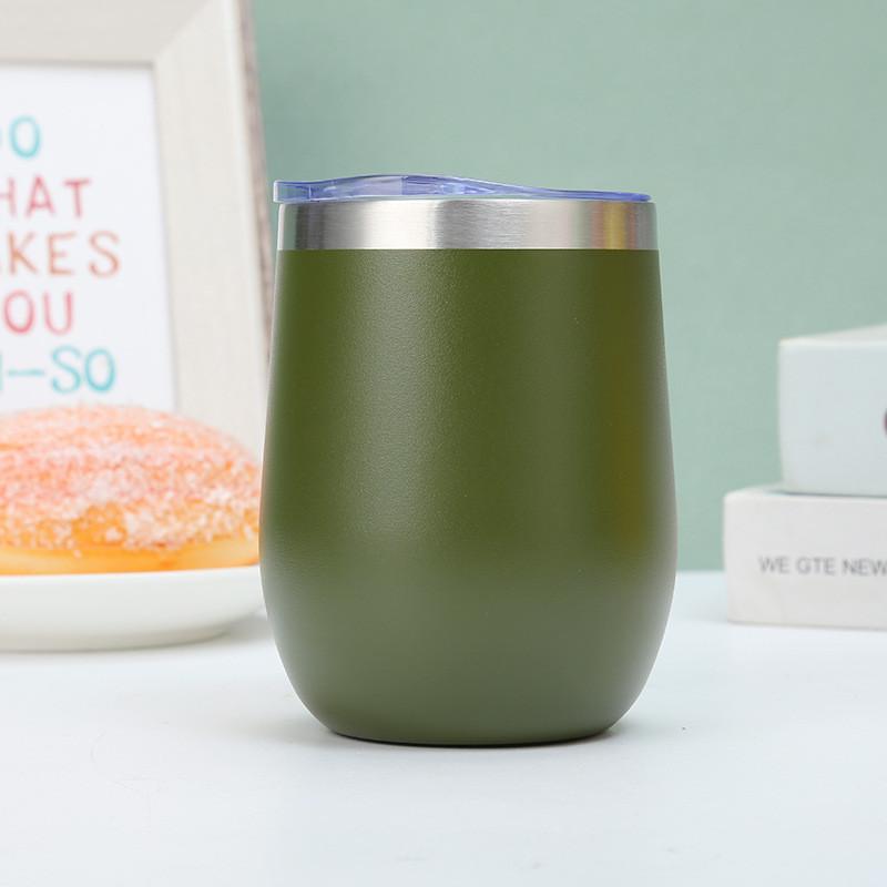 

12oz Travel Stainless Steel Insulated Tumbler Portable Coffee Mug Water Cup With Straw Thermal Drinkware Cup Vacuum Flask