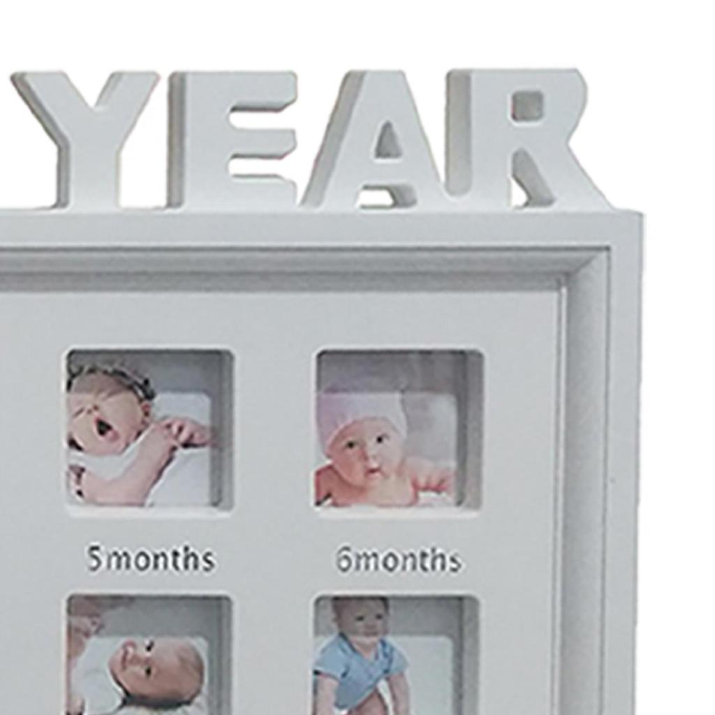 Photo Frame for 0-12 Month Baby"My First Year" Pictures Footprint Handprint Kids