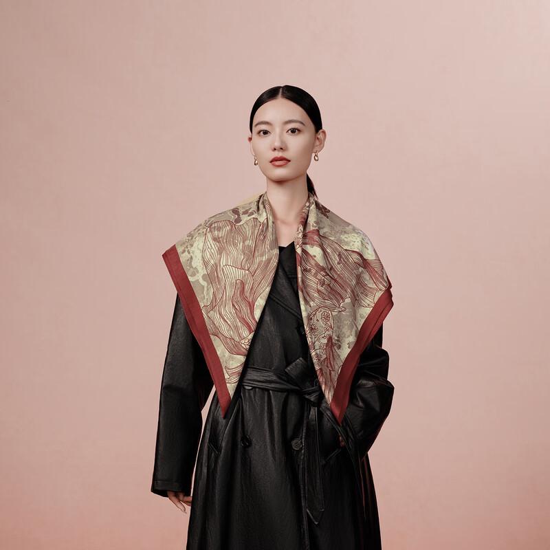 Wanshili Double-Sided Printed Silk Wool Scarf