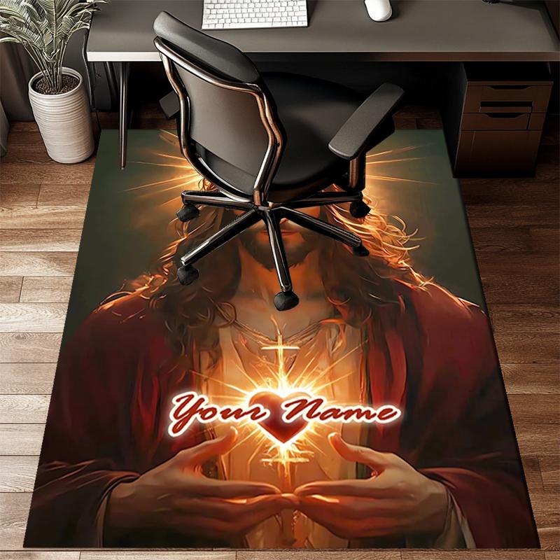 1PC Custom Name Journey Redemption Theme Floor Mat Ideal for Living Room, Game Rooms, Office, Bedroom Floor Mat Playful Design