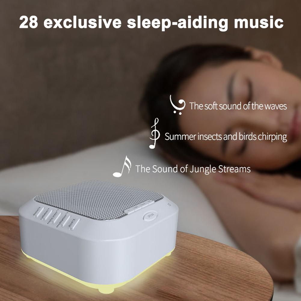 White Noise Sound Machine 28 Solfeggio Frequencies Soothing Therapy Sleep Sounds Portable Baby Sleep Machine Rechargeable S S4L5