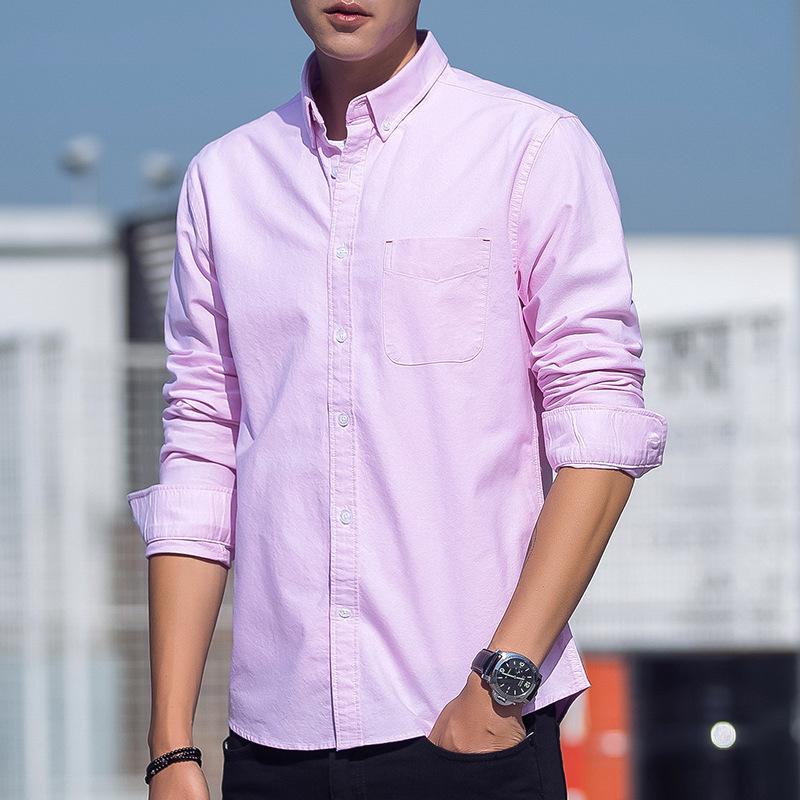 Herren-Hemdmantel für Frühling und Herbst, langärmeliges Baumwollhemd