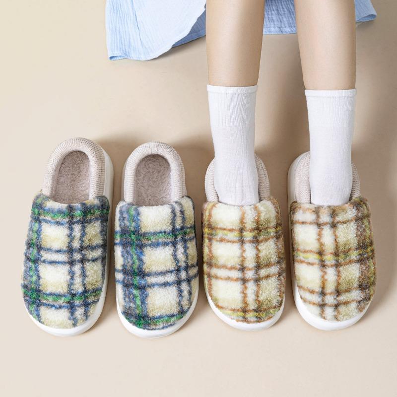 Japanese cotton slippers women's winter indoor home thickened bag with warm couple cotton shoes men's foot slippers new