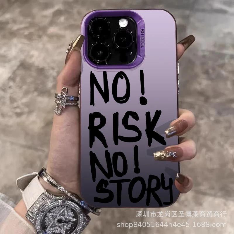 Black English Applicable Apple 15 Color Silver iPhone14Pro Creative 11promax Matte 16 Protective Case 17