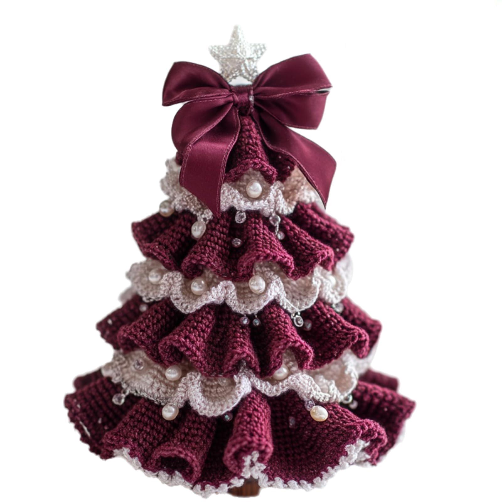 

Набор для вязания крючком рождественской елки своими руками Набор для изготовления праздничного декора ручной работы One Size