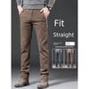 Men's Straight-Leg Business Casual Pants, Spring and Autumn, Trendy Versatile British Style, Simple Slim-Fit Trousers