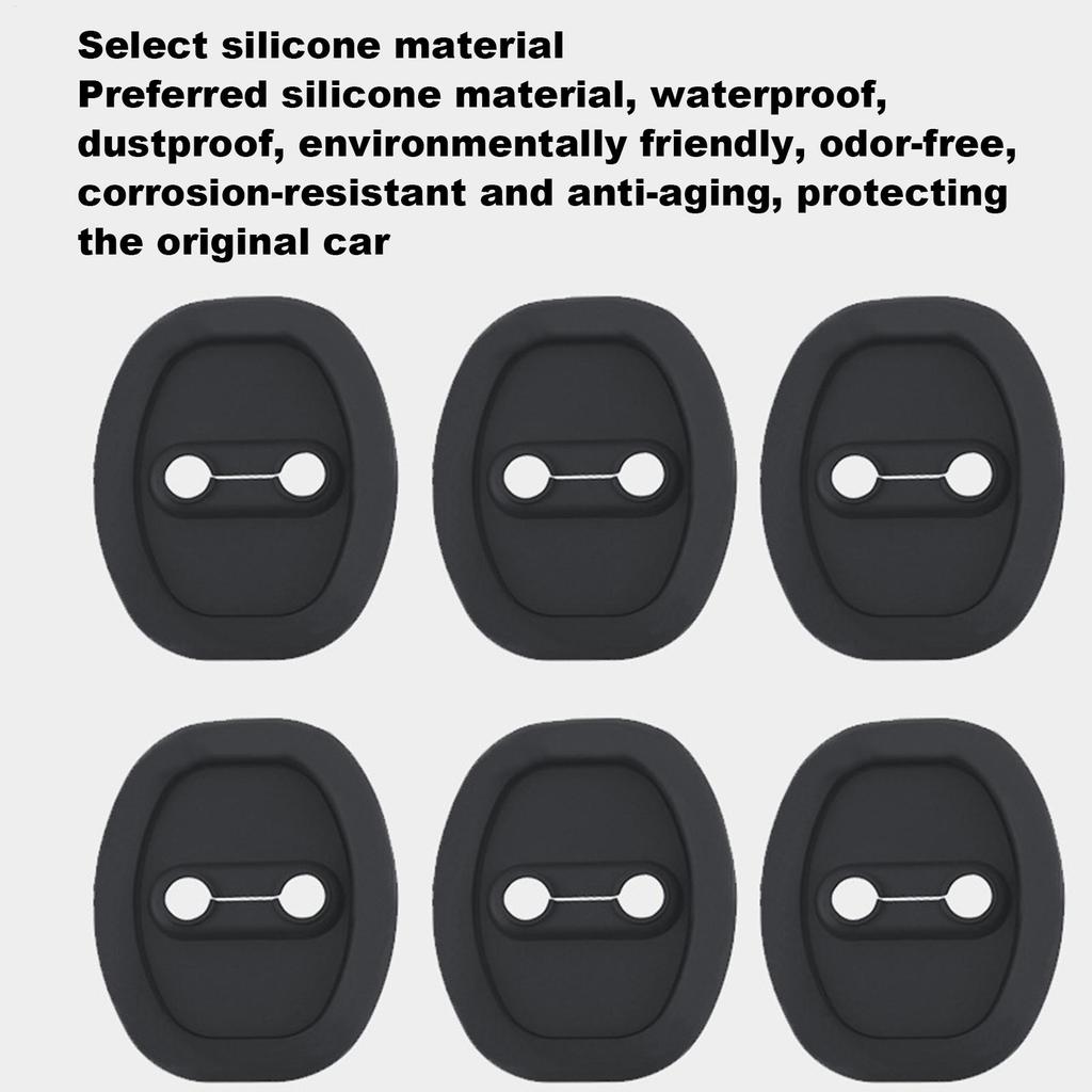 Car Door Lock Cover silicone door lock buckle protective covers Mute Buffering Cushion Car Styling Accessories Door Lock Decor
