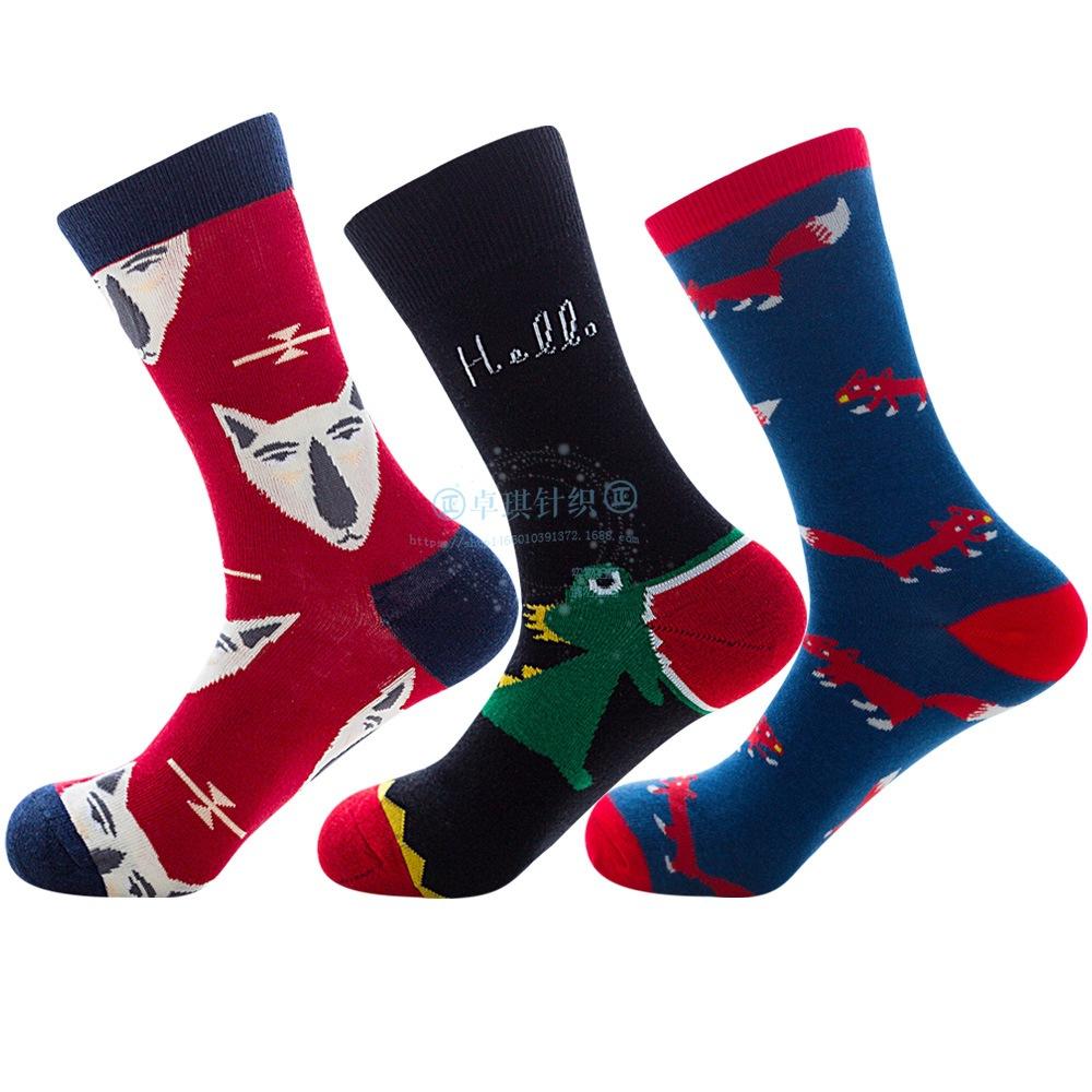 Women Mid Tube Socks Fruit Printed Hip Hop Cotton Stockings Winter Trendy Socks