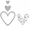 Matrice de découpe en métal 7,6 x 4,5 cm - Cœurs