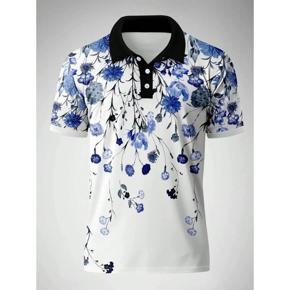 Summer Design Men's Short-sleeved Polo Shirt Cross-border Best-selling Comfortable Polyester Fiber Suitable for Wear