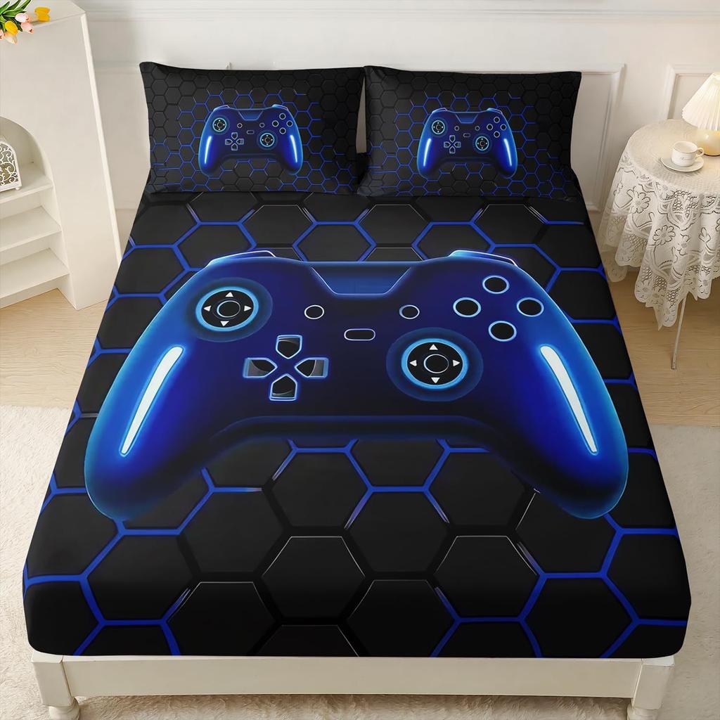 Astronaut Cat Pattern Bed Hat Three-Piece Digital Printing Bedding Bed Hat Three-Piece Set Children Adult