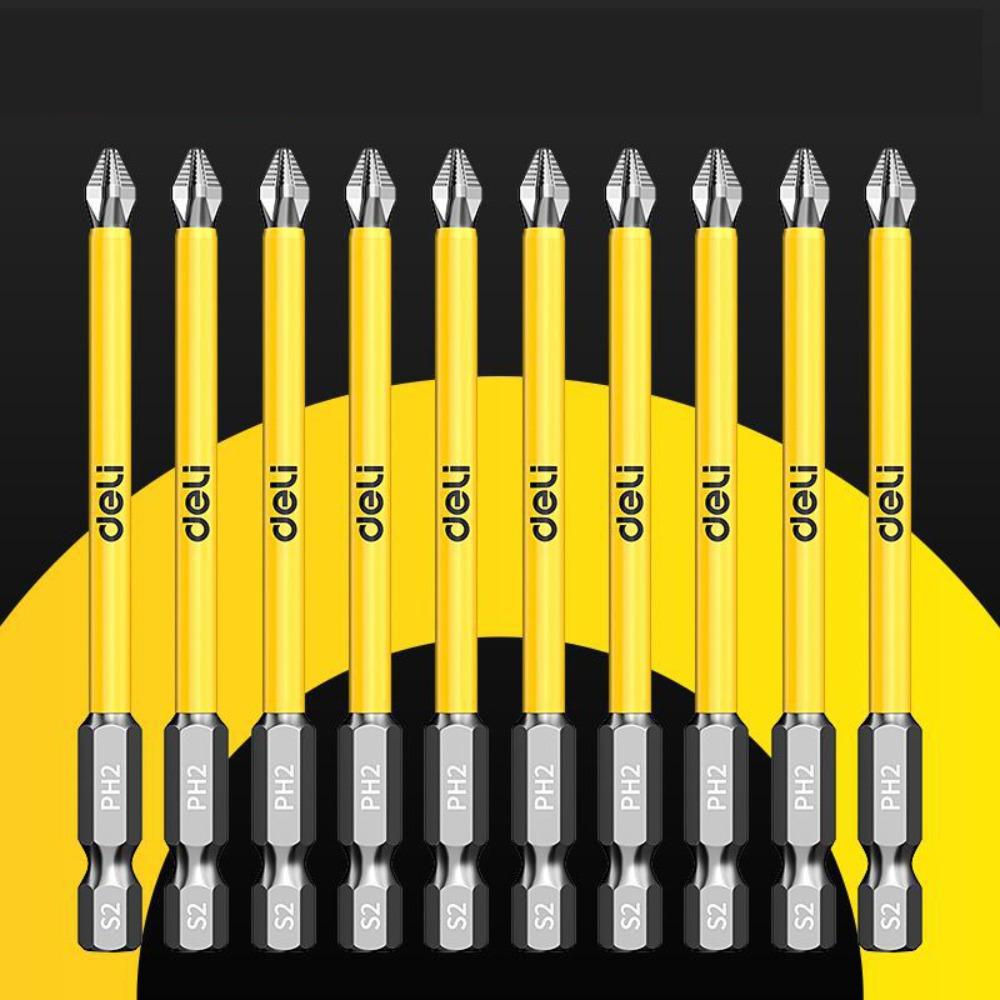 10/6pcs High Hardness Cross Screwdriver Bit Non-slip PH2 Screwdriver Set Impact Drill Bit