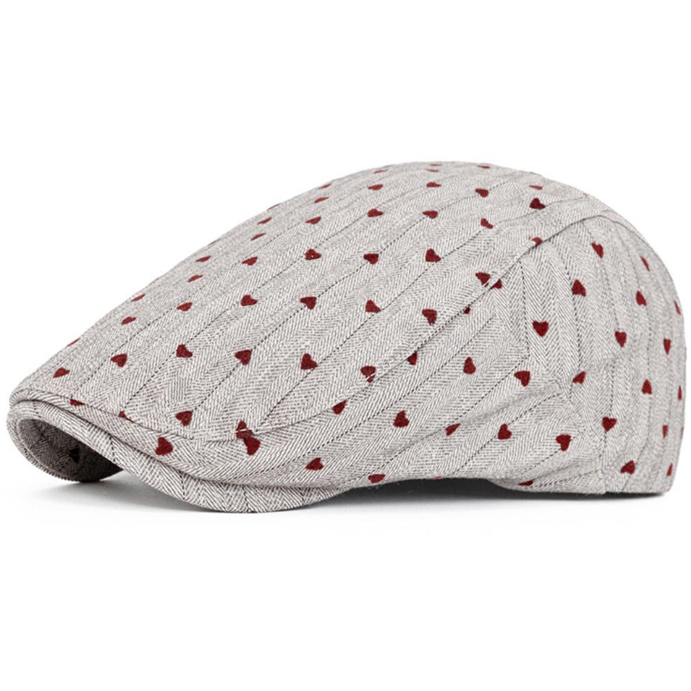 

HT4816 Beret Cap Retro Heart Artist Painter Beret Hat Male Female Spring Autumn Cap for Men Women Adjustable Ivy Flat Cap Berets 55-60cm Adjustable хаки