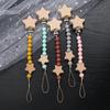 3Pcs Beech Wooden Star Pacifier Baby Pacifier Clip Nipple Holder Dummy Holder Pacifier Clip for Baby Nursing Toys Accessory