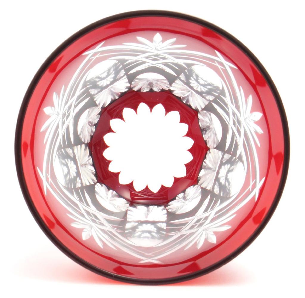 Edo Kiriko Paar Glas Shochu Glas Tumbler Präsentation gestapelt Schwert Yarai Fassungsvermögen 290 ml Made in Japan (im Kasten) (Paar) ca. KY-33-44