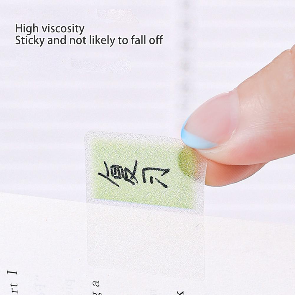 128 Sheets/Roll Pearlescent Transparent Index Sticker Colorful Funny Sticky Notes Marking Note Memo Pad Students Writing Supplies