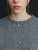 Love Me Monster [Silver] Essential Pearl / Chain Long Necklace 8Mm (L233Mnk060)