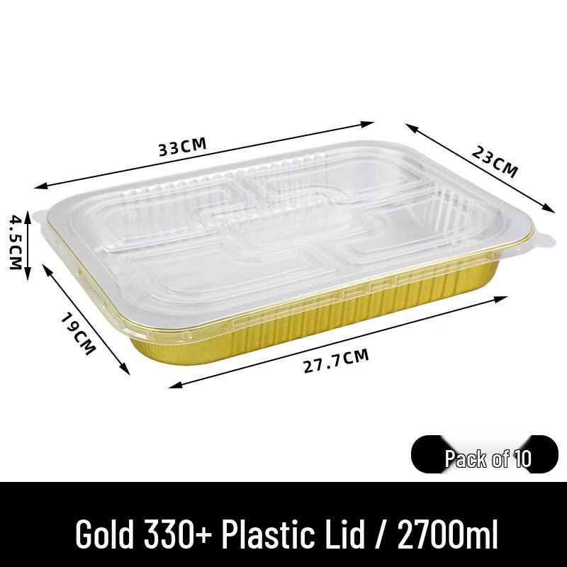 

SMVP Gold Heavy-Duty Aluminum Foil Takeaway Containers with Lids