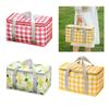 Insulated Picnic Basket Cooler Bag with Zippered Top Reusable Cooler Bags for Hot or Cold Beach Food Delivery