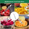 2-in-1 Stainless Steel Fruit Cutter Portable Watermelon Fork Watermelon Cutter Slicer Tool Fruit Forks Slicer for Home Kitchen